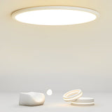 Modern 16 Inch LED Geometric Circle Flush Mount Ceiling Light in Black and White Finish