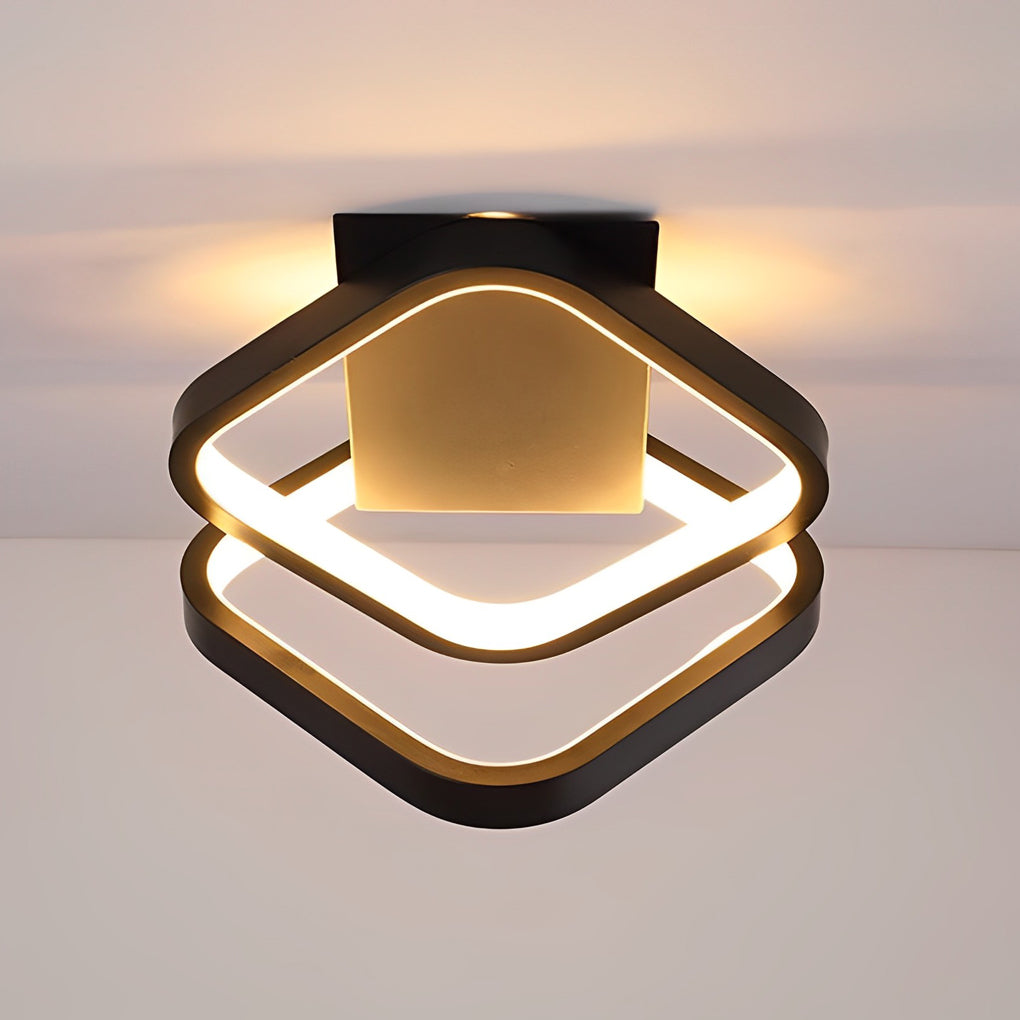 Minimalist Geometric LED Flush Mount Ceiling Light for Modern Hallways and Bedrooms