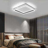Modern Geometric LED Flush Mount Ceiling Lamp with Remote Dimming and Stepless Control