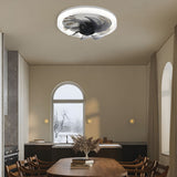 Modern 12.2 Inch Low Profile LED Ceiling Fan with 7 Blades and Remote Control