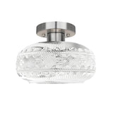 Modern American Style Acrylic Lantern Ceiling Light with Matte Metal Frame and Intricate Pattern Shade
