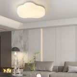 Modern Milky White Cloud Shape LED Ceiling Light with Three Step Color Dimming for Kids Bedroom