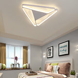 Modern Geometric LED Flush Mount Ceiling Light Fixture for Living Room and Bedroom