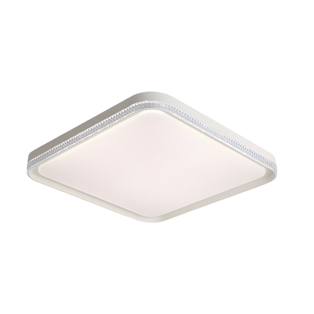 Modern White Acrylic LED Flush Mount Ceiling Light for Bedroom and Living Room