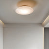 Contemporary Minimalist White Glass LED Ceiling Lamp for Bedroom and Dining Areas