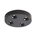 Modern 9.1 Inch Round LED Flush Mount Ceiling Light 4 Light Ultra Thin Low Profile Aluminum Fixture