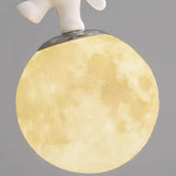 3D Moon and Animal Pendant Light for Kids Nursery Room Decorative Ceiling Hanging Lamp