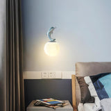 3D Moon and Animal Pendant Light for Kids Nursery Room Decorative Ceiling Hanging Lamp