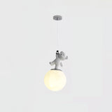 3D Moon and Animal Pendant Light for Kids Nursery Room Decorative Ceiling Hanging Lamp