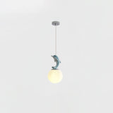 3D Moon and Animal Pendant Light for Kids Nursery Room Decorative Ceiling Hanging Lamp