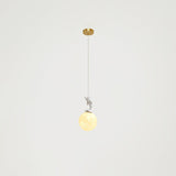 3D Moon and Animal Pendant Light for Kids Nursery Room Decorative Ceiling Hanging Lamp