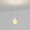 3D Printed Sleeping Bear Moon Pendant Light for Kids Bedroom and Nursery Animal Hanging Lamp