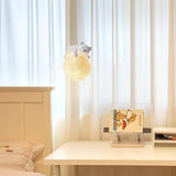 3D Printed Sleeping Bear Moon Pendant Light for Kids Bedroom and Nursery Animal Hanging Lamp