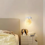 3D Printed Sleeping Bear Moon Pendant Light for Kids Bedroom and Nursery Animal Hanging Lamp