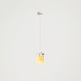 3D Printed Sleeping Bear Moon Pendant Light for Kids Bedroom and Nursery Animal Hanging Lamp