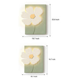 3D Sandstone Flower LED Wall Art Decorative Painting with USB and Remote Control