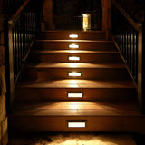 3W Waterproof LED Recessed Stair Lights Outdoor Wall Step Lighting for Modern Pathways and Garden Decks