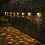 4 Pack Solar Powered Outdoor Stair Lights Waterproof LED Step Lighting for Garden Fence and Patio Warm White