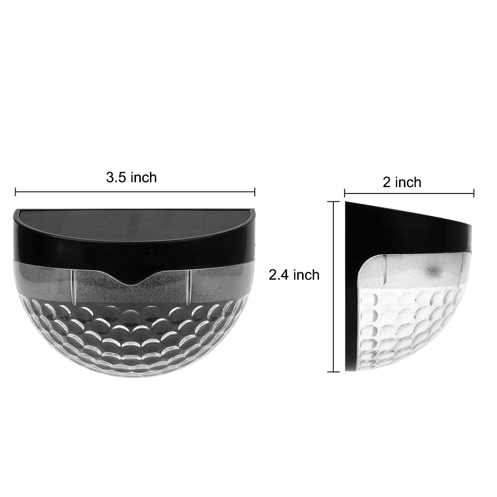 4 Pack Solar Powered Outdoor Stair Lights Waterproof LED Step Lighting for Garden Fence and Patio Warm White