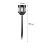 4 Pack Waterproof Solar Outdoor LED Pathway Lights with RGB and Warm White Lighting Modes