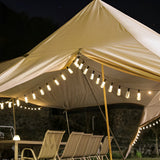40 LED Retro Bulb Solar String Lights USB Rechargeable Warm White Outdoor Garden Hanging Decor