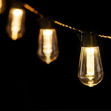 40 LED Retro Bulb Solar String Lights USB Rechargeable Warm White Outdoor Garden Hanging Decor