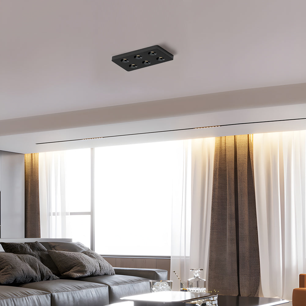 Modern Geometric Ultra Thin LED Ceiling Light with Honeycomb Anti Glare Filter