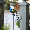 43.7 Inch Decorative Peacock Solar Garden Stakes 2 Pack Waterproof Metal Landscape Path Lighting