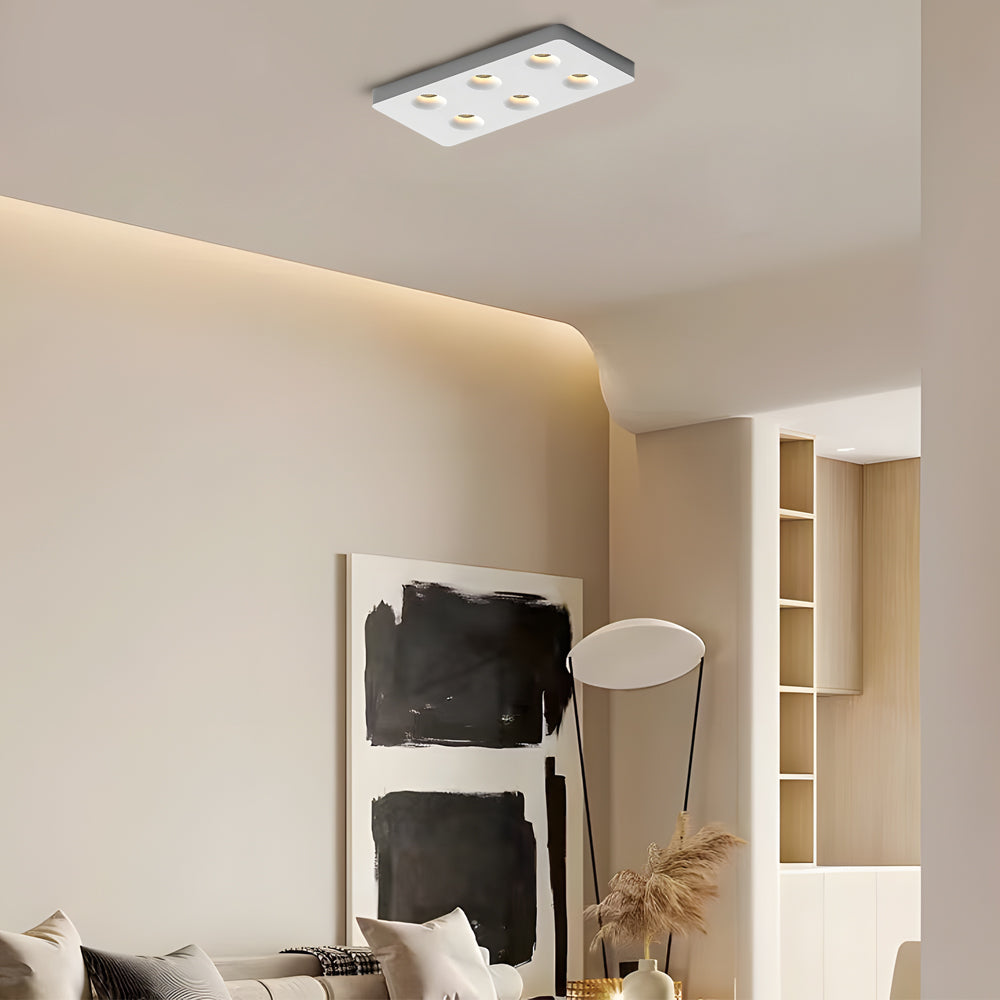Modern Geometric Ultra Thin LED Ceiling Light with Honeycomb Anti Glare Filter