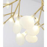 45 Light Copper Sputnik Chandelier Modern Glass Globe Pendant Lighting for Living Room