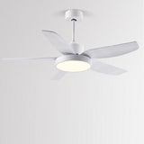 Modern 46 Inch LED Ceiling Fan with Remote 6 Speeds 5 Reversible Blades Indoor Light Fixture