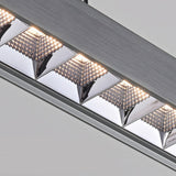 48 Inch Modern Linear LED Island Pendant Light in Brushed Deep Gray Aluminum for Kitchen