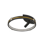 Modern Round Ring LED Crystal Flush Mount Ceiling Light with Spotlights