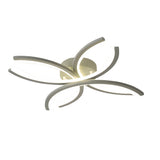 Modern Flower Shaped Acrylic LED Ceiling Light Dimmable Flush Mount Fixture for Bedroom and Living Room