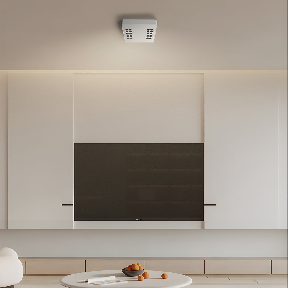 Modern Minimalist Aluminum LED Flush Mount Ceiling Downlight in Square or Rectangular Design