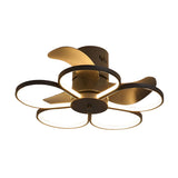 Flower Design Bladeless Ceiling Fan with Dimmable LED Light and Silent 6 Speed Motor