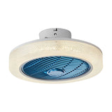 Modern Bladeless Ceiling Fan with Integrated Heater and Dimmable LED Light for Year Round Comfort