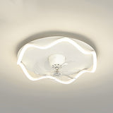 Modern 20 Inch Bladeless Ceiling Fan with 360 Degree Oscillating LED Light and Remote Control