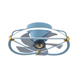 Modern Bladeless Ceiling Fan with Dimmable LED Light and Remote Control for Low Ceilings