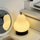 Glass Pear LED Table Lamp with Touch Control and 3 Color Dimming Modes Portable Ambient Light