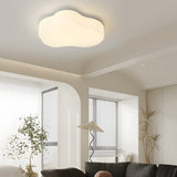 Modern Milky White Cloud Shape LED Ceiling Light with Three Step Color Dimming for Kids Bedroom