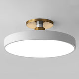 Round LED Semi Flush Mount Ceiling Light for Modern Bedrooms and Living Rooms Nordic Minimalist Fixture