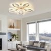 Modern Flower Smart Ceiling Fan with Dimmable LED Light and 6 Speed Silent Remote Control