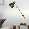 Modern Wood and Iron Adjustable Desk Lamp for Reading and Office Spaces