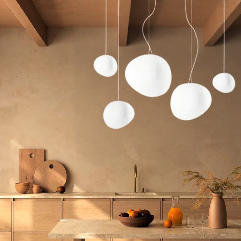 Nordic White Pebble Pendant Light