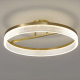 60W Modern Gold Round LED Ceiling Light Minimalist Flush Mount Lighting Fixture