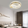 Modern Gold Geometric Round LED Ceiling Light with Three Step Dimming Flush Mount Fixture
