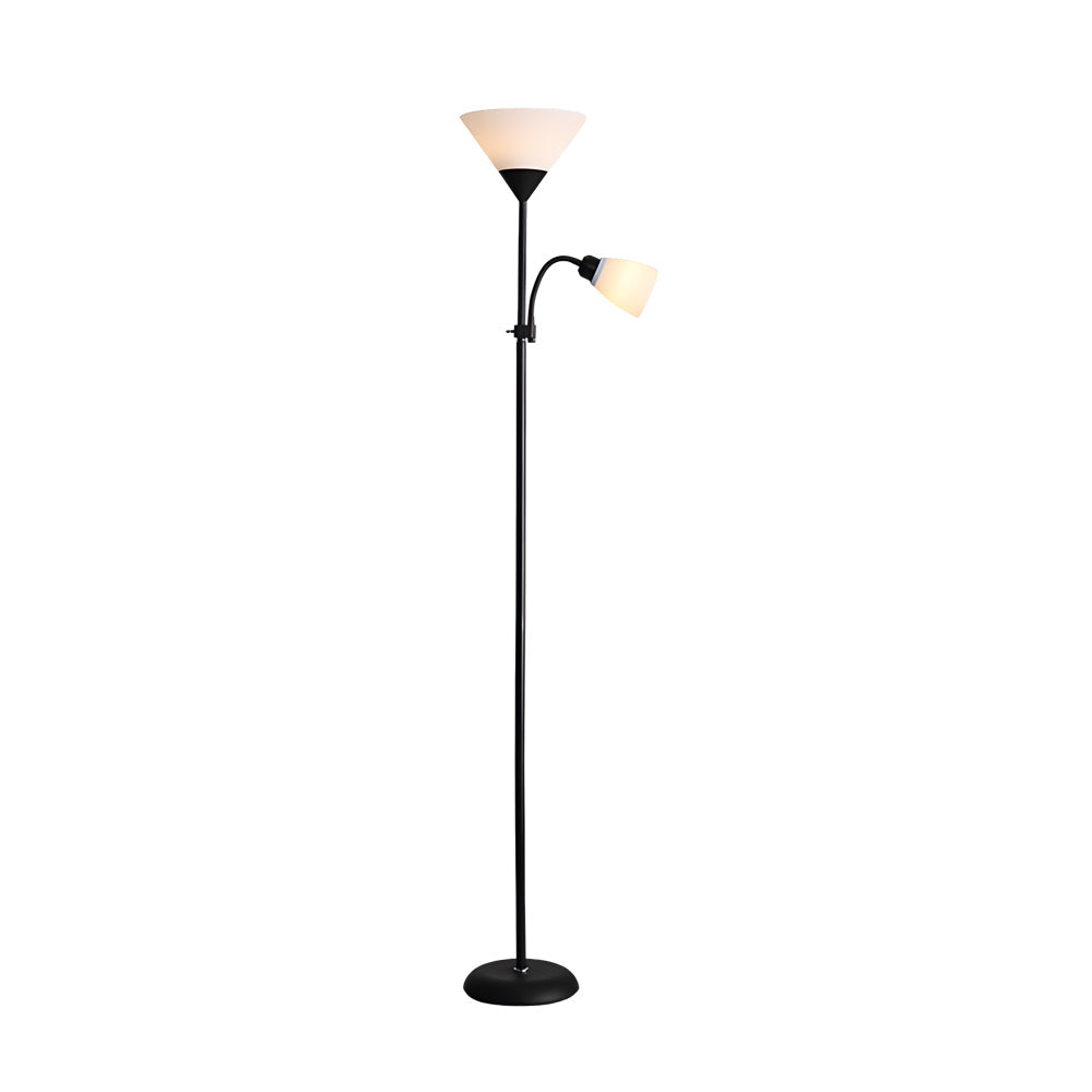 Modern 67 Inch Torchiere Floor Lamp with Adjustable Side Reading Light and Color Dimming