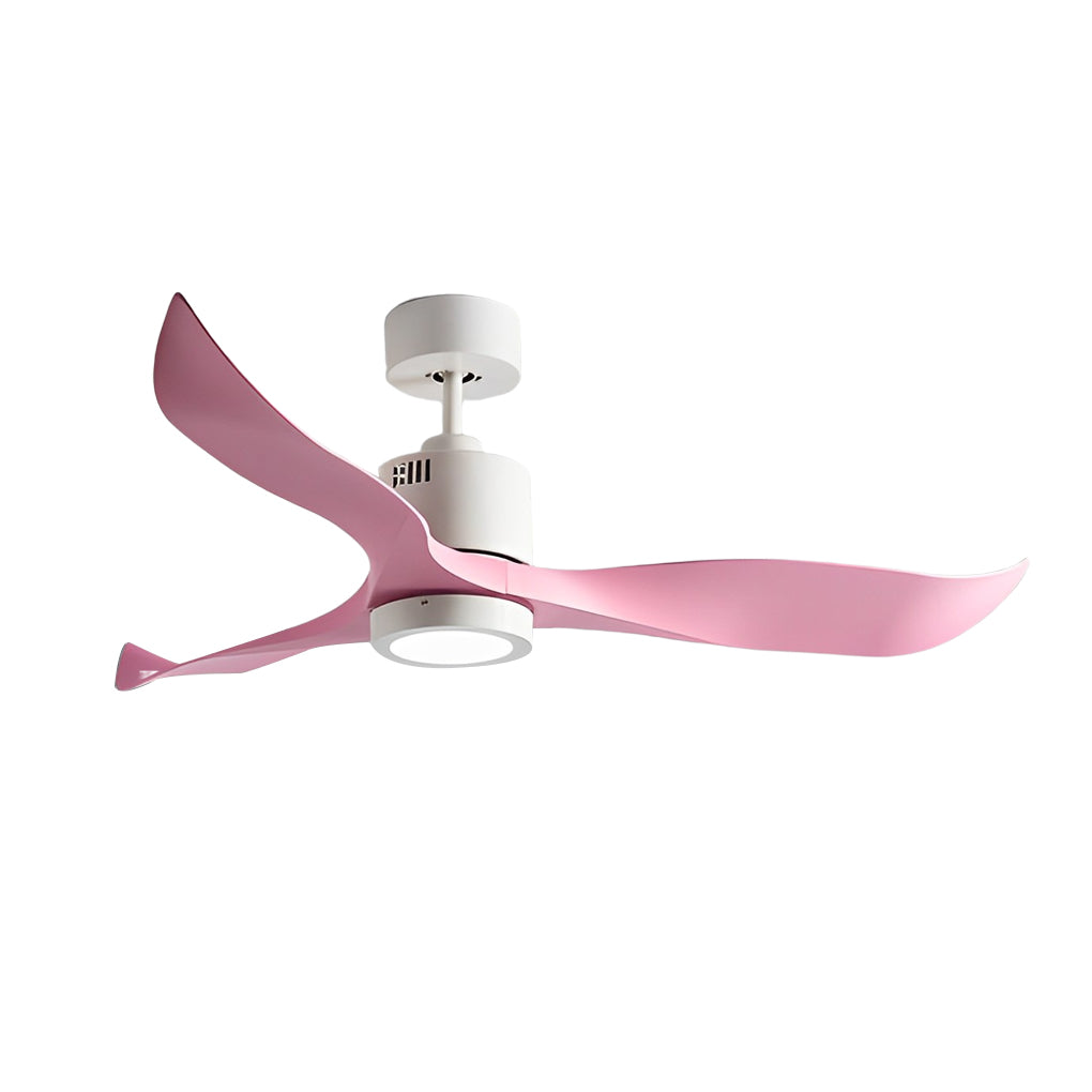 Modern 52 Inch Nordic Ceiling Fan with LED Light and Remote Control Quiet DC Motor 3 Blades