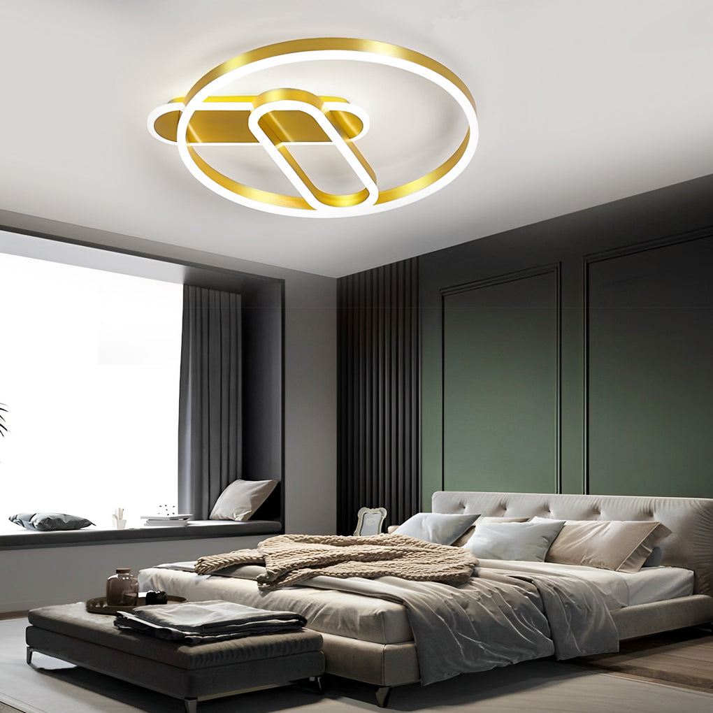 Geometric Cluster LED Ceiling Light Modern Flush Mount Fixture for Dining Room